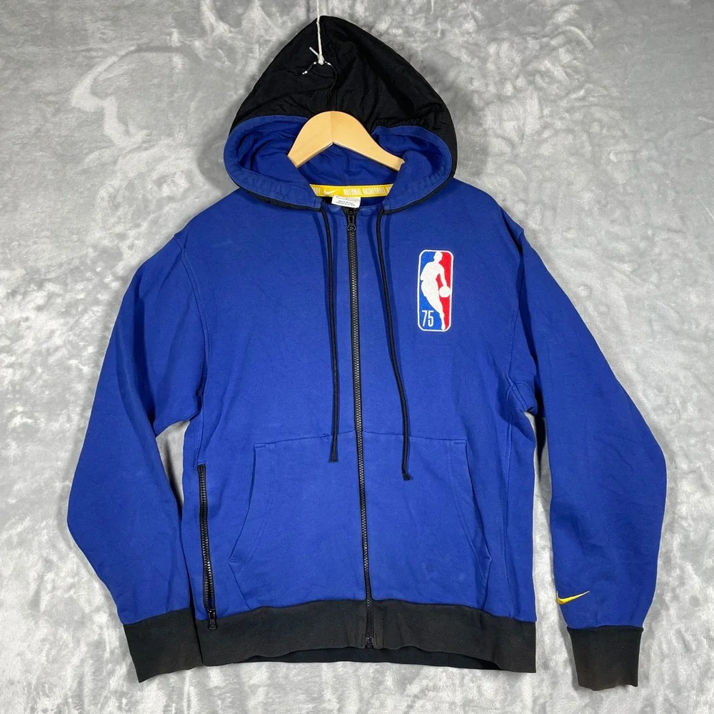 Nike Golden State Warriors NBA 75th Anniversary Full Zip Tech Hoodie Blue Mens M